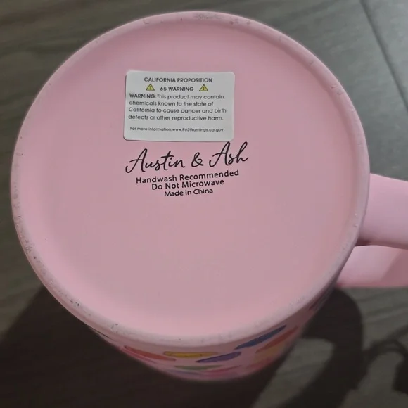 austin & ash valentine's day pink conversation hearts ceramic Nwt - Picture 4 of 5